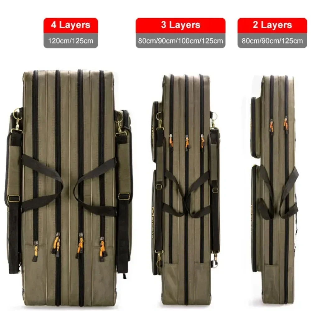 Reel Bag - 1A*2/3 lapisan 80/90/100/120CM Tas Pancing Ransel