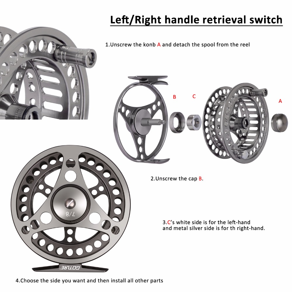Goture Fly Reel pancing 3/4 5/ - Ice Fishing Reel ulasan dan harga