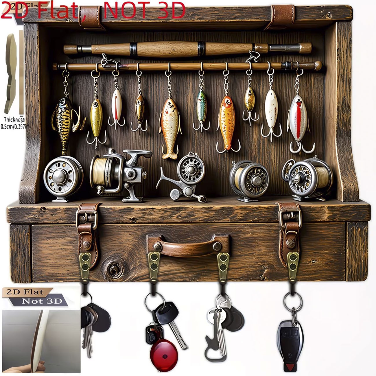 Gantungan Kunci Umpan Pancing  - Fly Reel ulasan dan harga