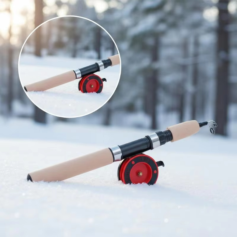 Joran pancing es QAJTAO 55cm/7 - Ice Fishing Reel ulasan dan harga